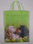 Geschenktasche Geschenktüte Cocker Spaniel Welpen, 18x8,5x23cm, geflochtene Tragegriffe